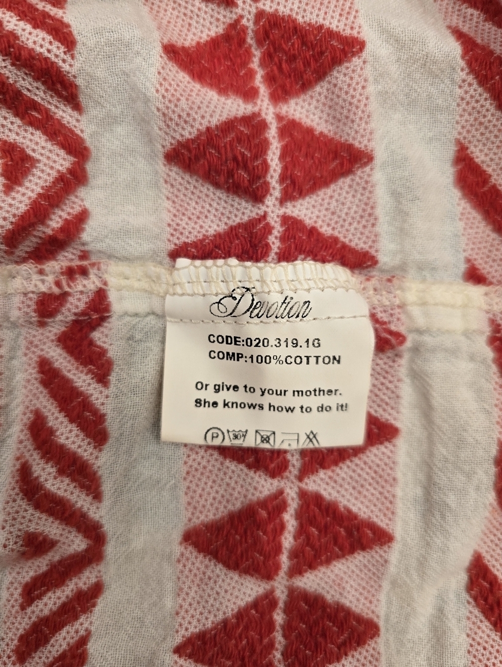Devotion ELLA SHORT RED OFFWHITE Dress Tunic Small - Picture 11 of 11